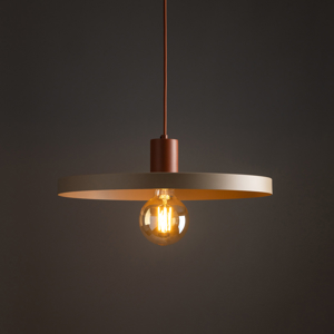 Lampadario a sospensione piatto 40 cm sabbia mattone per tavolo da pranzo