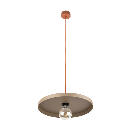 Lampadario a sospensione piatto 40 cm sabbia mattone per tavolo da pranzo