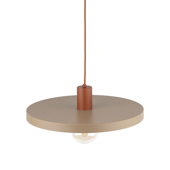 Lampadario a sospensione piatto 40 cm sabbia mattone per tavolo da pranzo