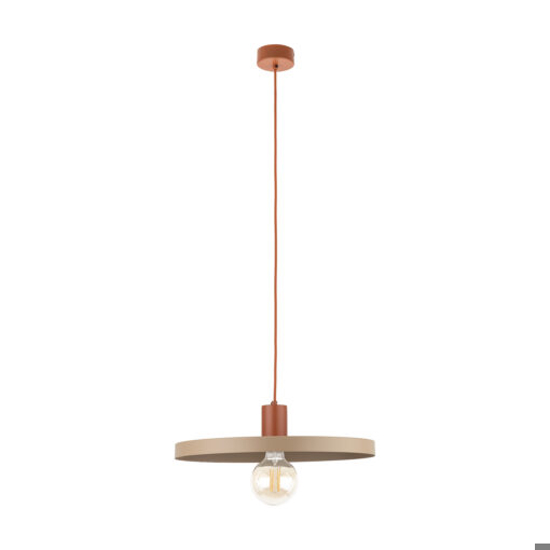 Lampadario a sospensione piatto 40 cm sabbia mattone per tavolo da pranzo