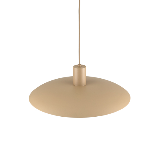 Lampadario piatto a sospensione 41 cm di metallo sabbia per cucina
