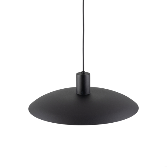 Lampadario piatto a sospensione nero 41 cm per cucina moderna