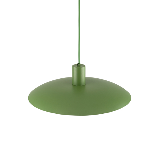 Lampadario per cucina piatto verde 41 cm di metallo