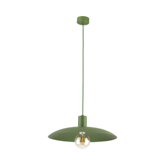 Lampadario per cucina piatto verde 41 cm di metallo
