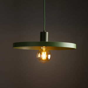Lampadario a sospensione per cucina piatto 40 cm verde