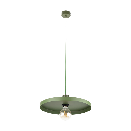 Lampadario a sospensione per cucina piatto 40 cm verde