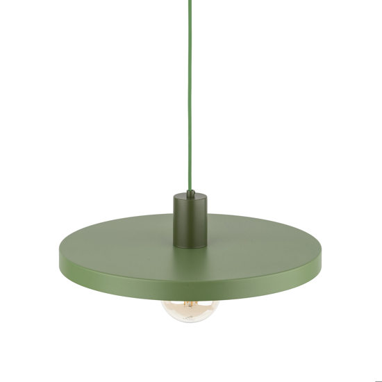 Lampadario a sospensione per cucina piatto 40 cm verde