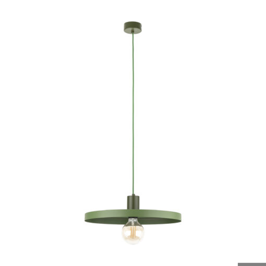Lampadario a sospensione per cucina piatto 40 cm verde