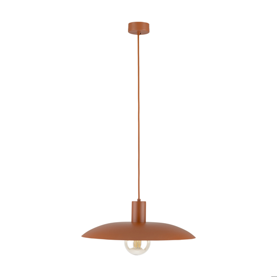 Lampadario piatto 41 cm a sospensione rosso mattone per cucina