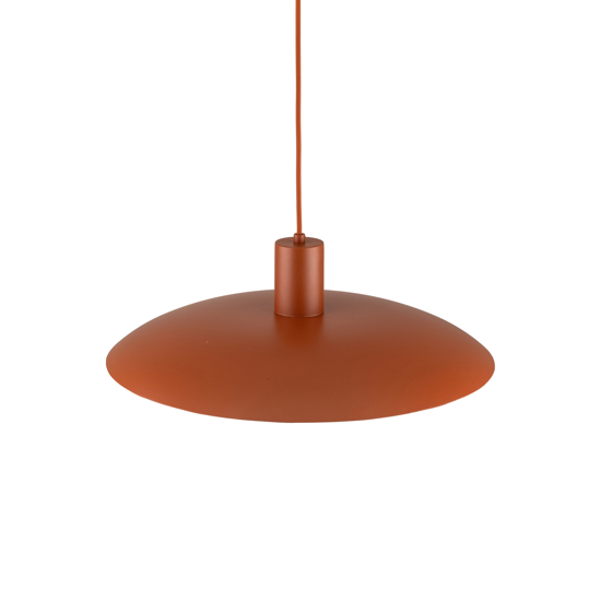 Lampadario piatto 41 cm a sospensione rosso mattone per cucina