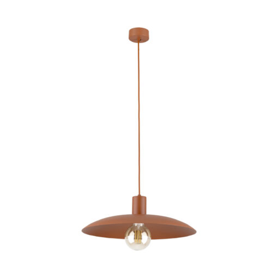 Lampadario piatto 41 cm a sospensione rosso mattone per cucina