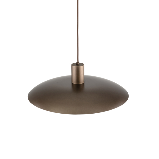 Lampadario piatto di metallo 41 cm marrone per cucina moderna