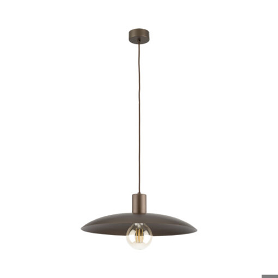 Lampadario piatto di metallo 41 cm marrone per cucina moderna