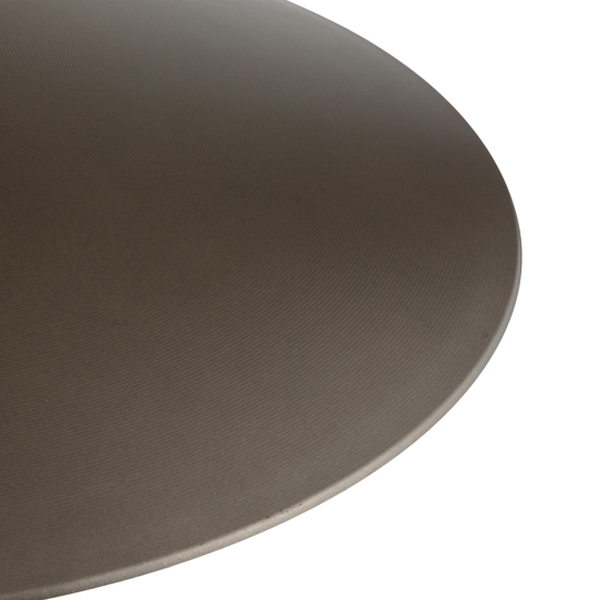 Lampadario per cucina moderna marrone 65 cm piatto di metallo sfera in vetro