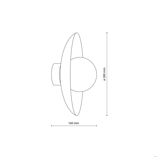 Plafoniera moderna piatto marrone sfera di vetro bianco