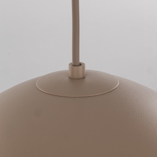 Lampadario cupola sabbia in metallo 34 cm per cucina moderna