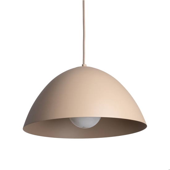 Lampadario cupola sabbia in metallo 34 cm per cucina moderna