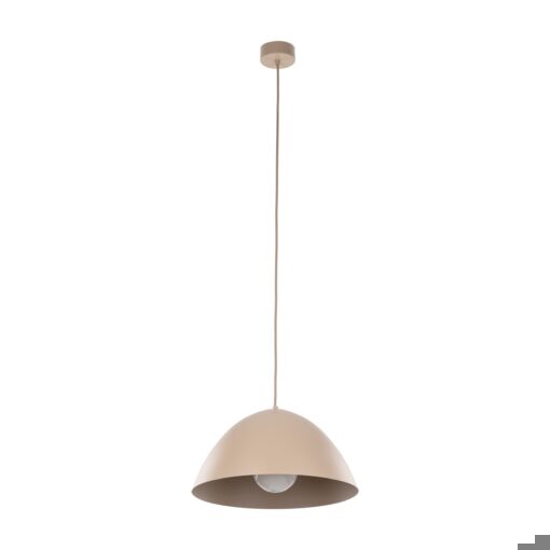 Lampadario cupola sabbia in metallo 34 cm per cucina moderna