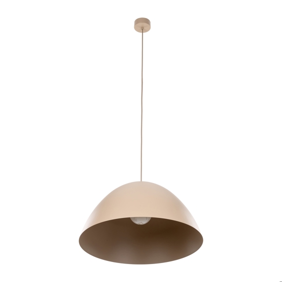 Lampadario cupola di metallo 50 cm sabbia per cucina
