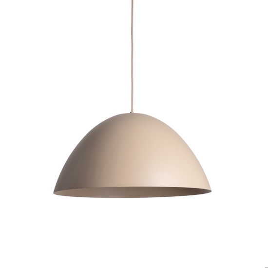 Lampadario cupola di metallo 50 cm sabbia per cucina