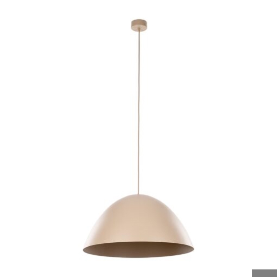 Lampadario cupola di metallo 50 cm sabbia per cucina