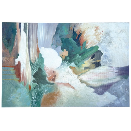 Quadro astratto moderno dipinto multicolore su tela materico a rilievo 80x120