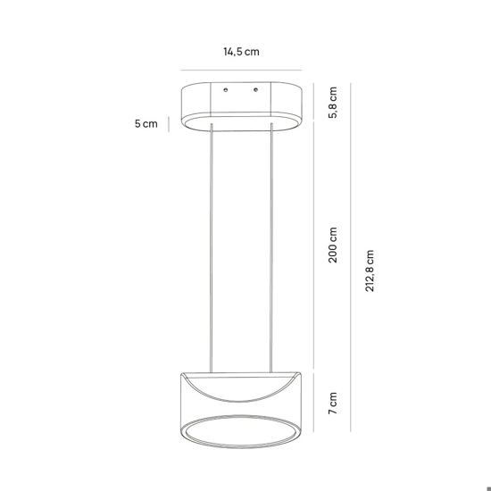 Vivida tarp lampada a sospensione antracite 13 w cct dimmerabile