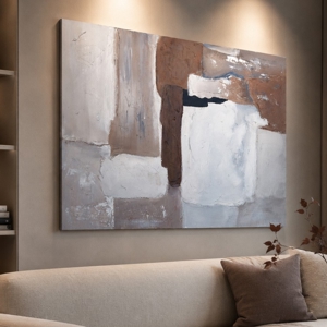 Quadro astratto moderno 80x120 cm dipinto materico a rilievo