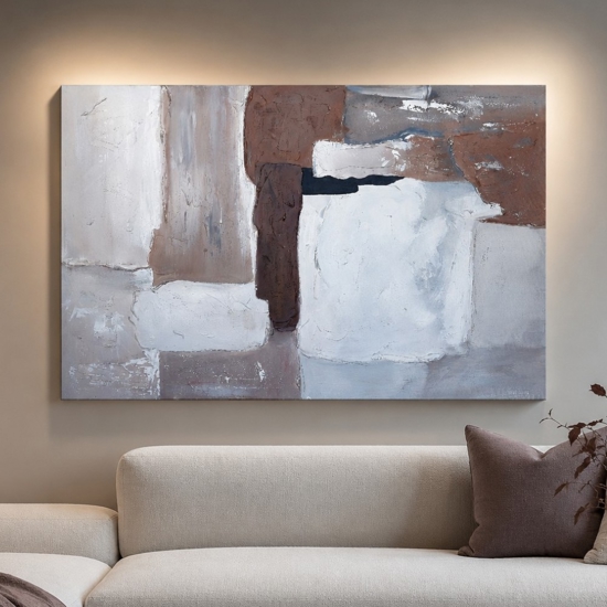 Quadro astratto moderno 80x120 cm dipinto materico a rilievo