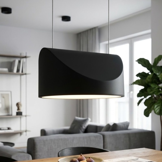 Lampadario moderno vivida tarp antracite cct dimmerabile