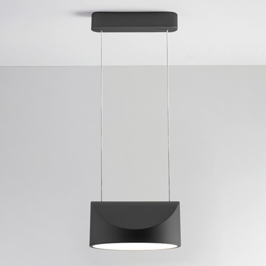 Lampadario moderno vivida tarp antracite cct dimmerabile
