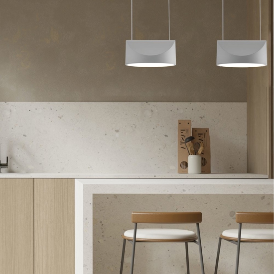 Lampadario da cucina moderna bianco led 21w cct dimmerabile vivida tarp