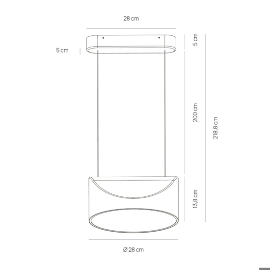 Lampadario da cucina moderna bianco led 21w cct dimmerabile vivida tarp