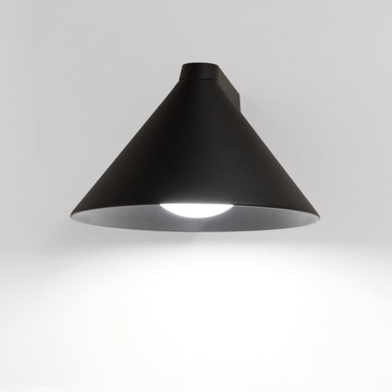 Applique da parete moderna cono antracite vivida luminelle