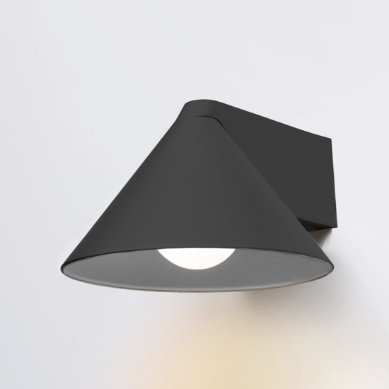 Applique da parete moderna cono antracite vivida luminelle