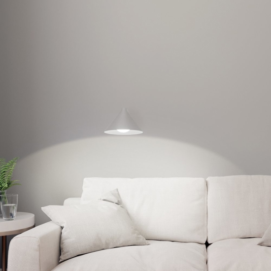 Vivivda luminelle applique da parete cono bianco moderno