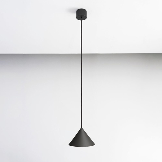Vivida luminelle lampada a sospensione cono antracite moderno