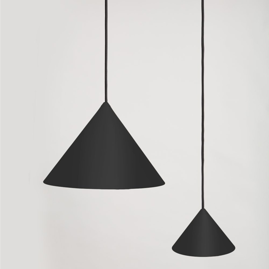 Vivida luminelle lampada a sospensione cono antracite moderno