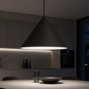 Lampada a sospensione design cono antracite vivida luminelle 30cm