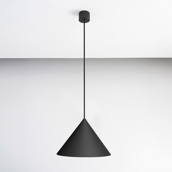 Lampada a sospensione design cono antracite vivida luminelle 30cm