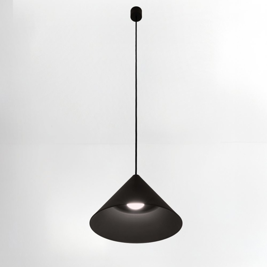 Lampada a sospensione design cono antracite vivida luminelle 30cm