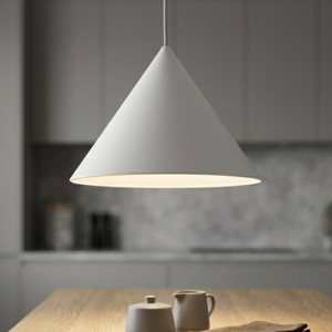 Vivida luminelle lampada a sospensione cono bianco