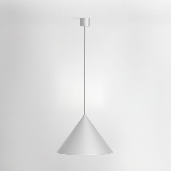 Vivida luminelle lampada a sospensione cono bianco