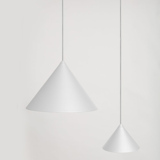 Vivida luminelle lampada a sospensione cono bianco