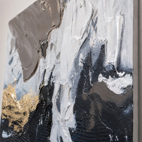 Quadro materia notturna 100x150 cm astratto moderno materico per salone