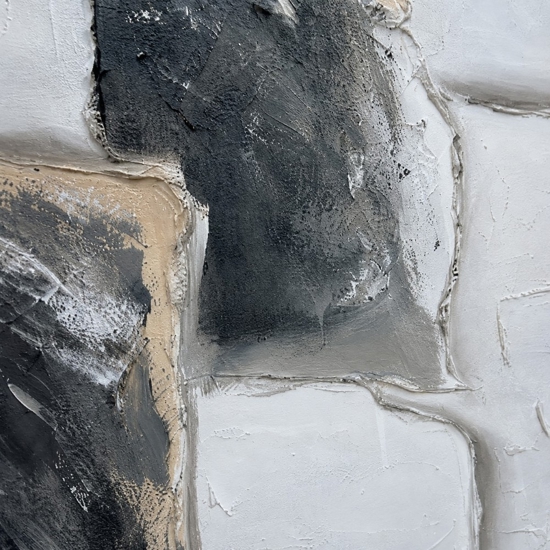 Quadro moderno architettura astratta 80x120 cm pittura materica a rilievo