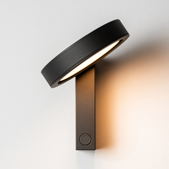 Vivida noxis applique da comodino orientabile antracite led cct dimmerabile presa usb