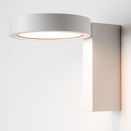 Vivida noxis applique da comodino orientabile bianca led dimmerabile presa usb