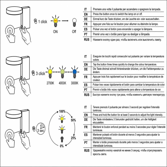 Applique da comodino vivida noxs sabbia orientabile led cct dimmerabile presa usb
