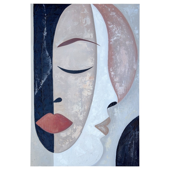 Quadro moderno sussurri interiori 80x120 dipinto materico a rilievo